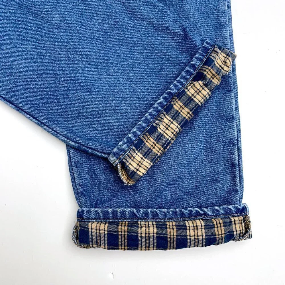 L.L. Bean Men's Flannel Lined Jeans Classic Fit Straight Leg size 40 x 29